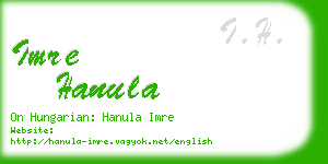 imre hanula business card
